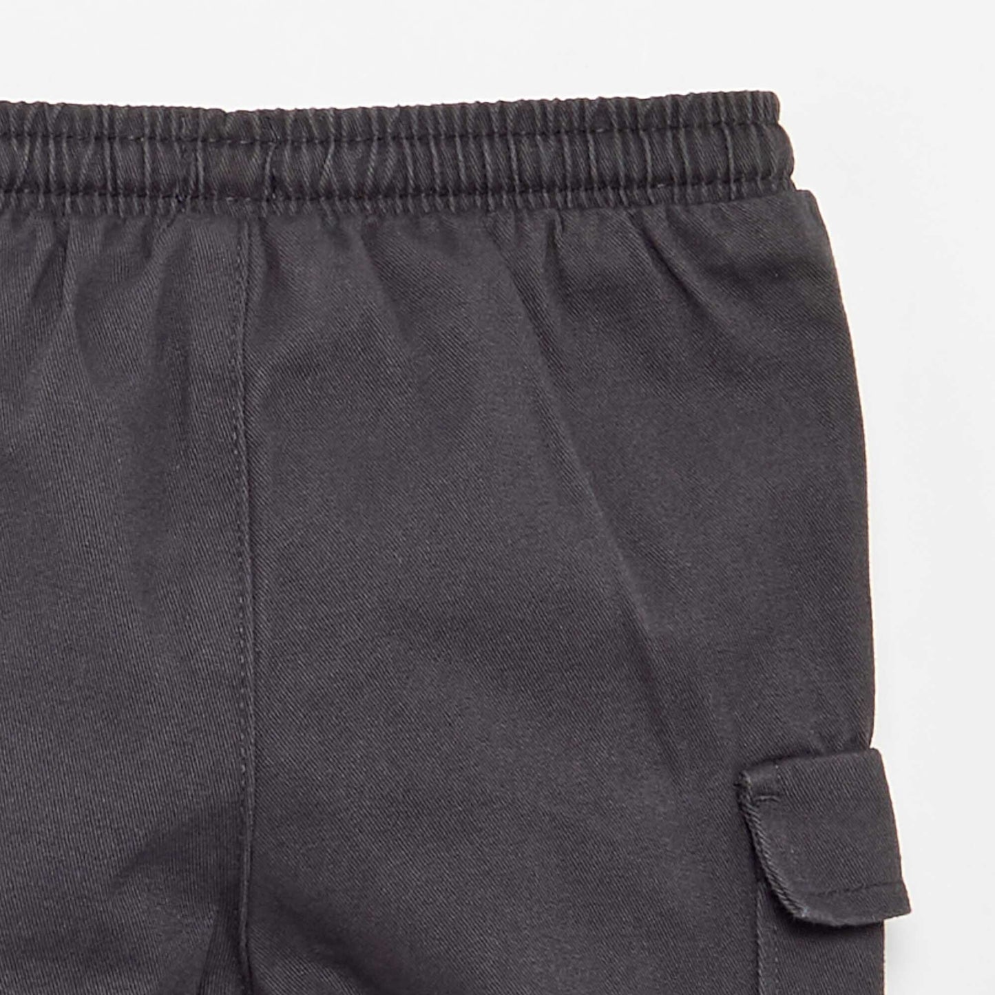 Pantalon jogger en twill avec poches à rabat NOIR