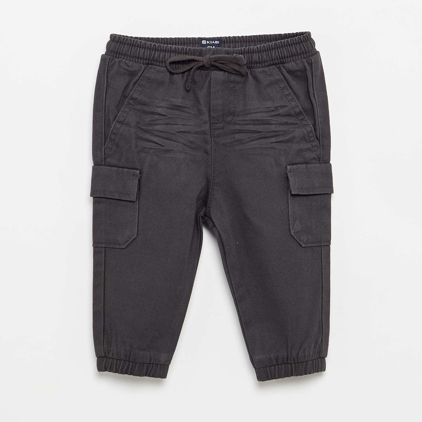 Pantalon jogger en twill avec poches à rabat NOIR