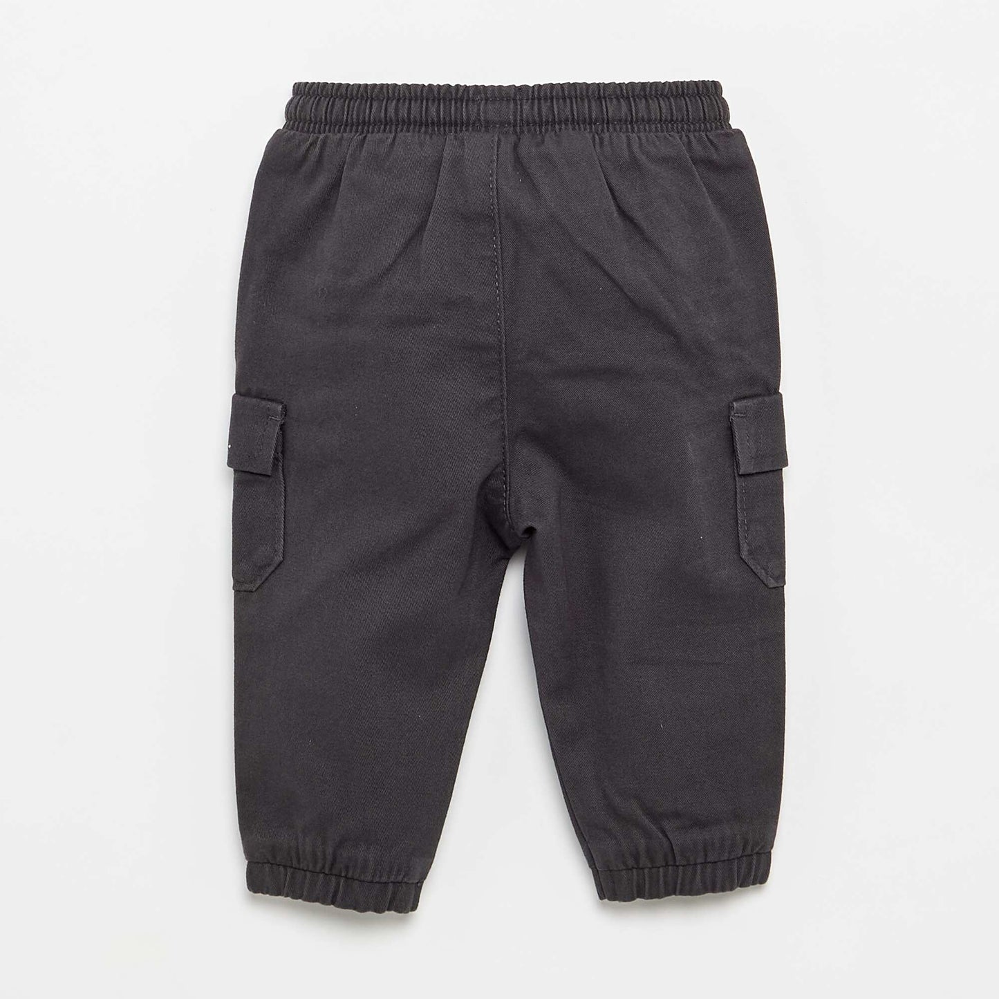 Pantalon jogger en twill avec poches à rabat NOIR