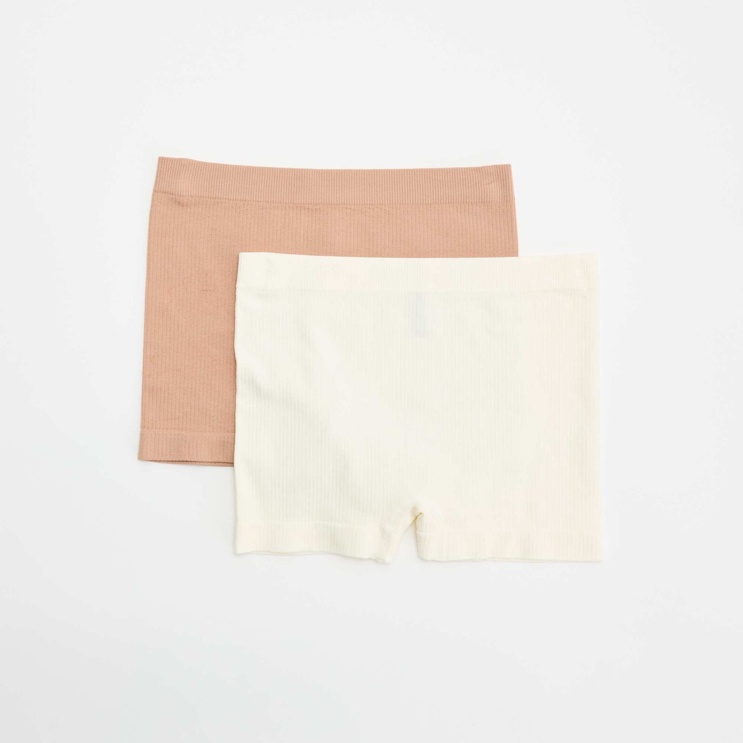 Lot de 2 shorties en maille côtelée ROSE
