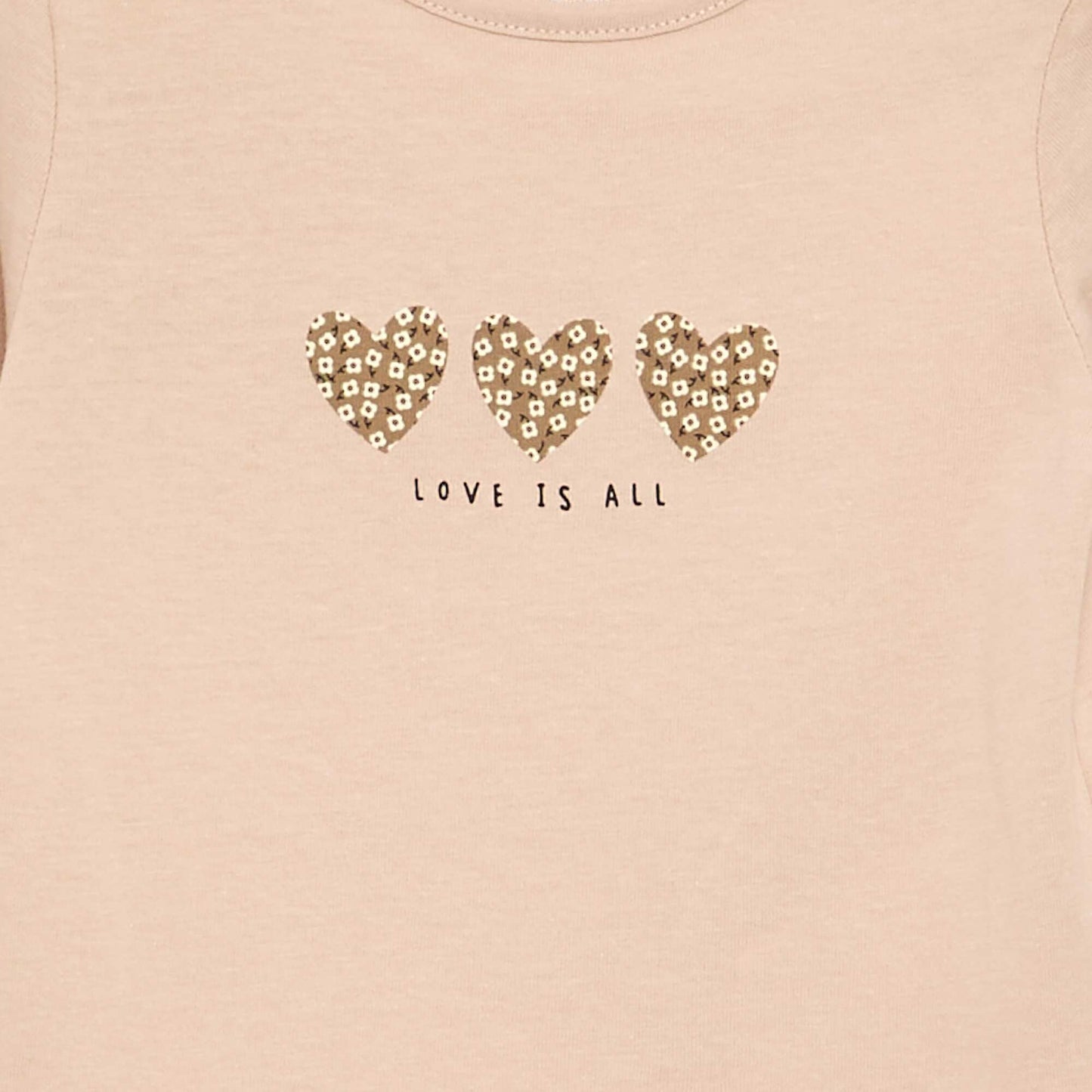 T-shirt à manches longues imprimé BEIGE