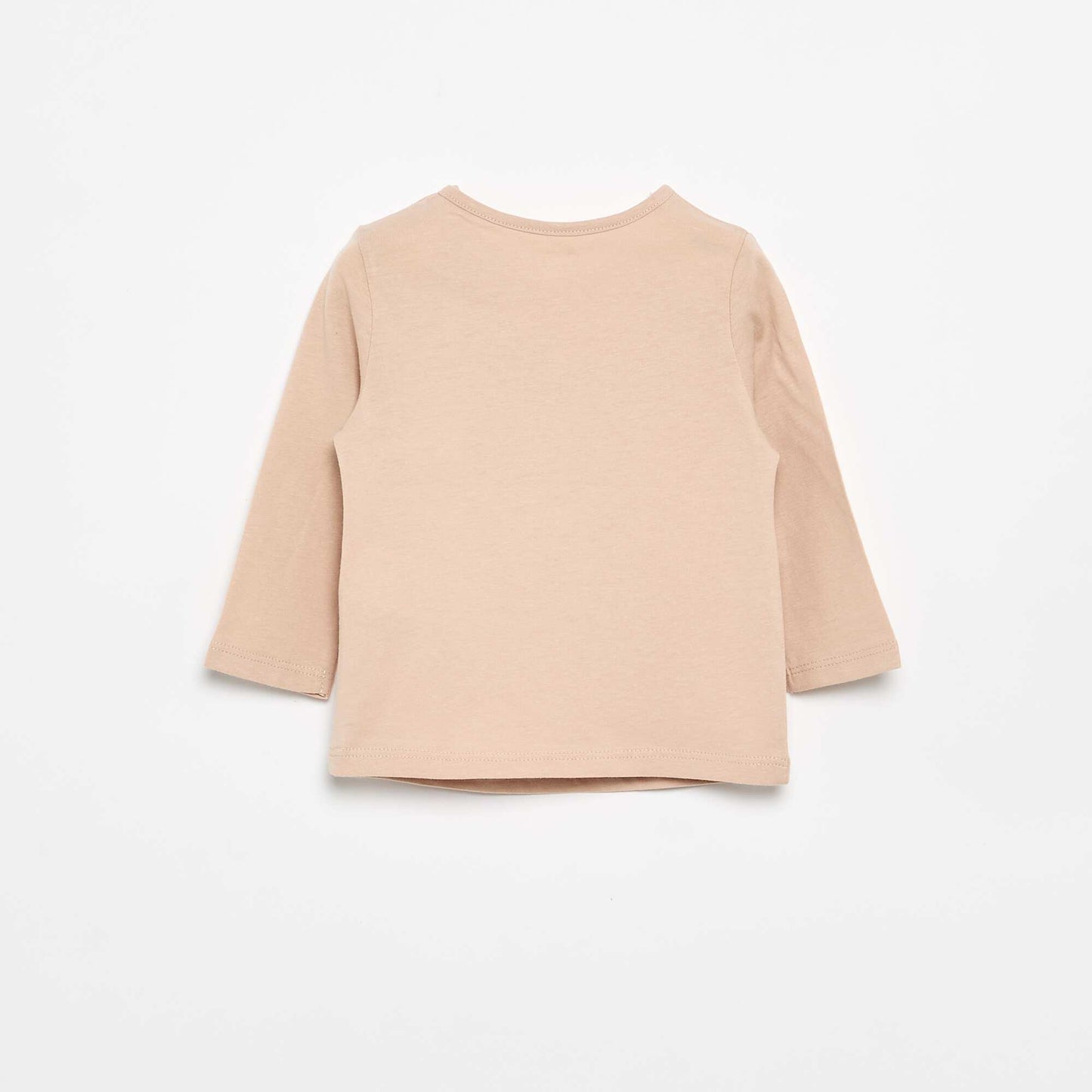 T-shirt à manches longues imprimé BEIGE