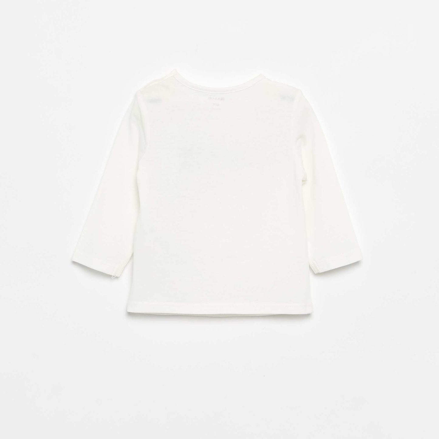 T-shirt à manches longues imprimé BLANC