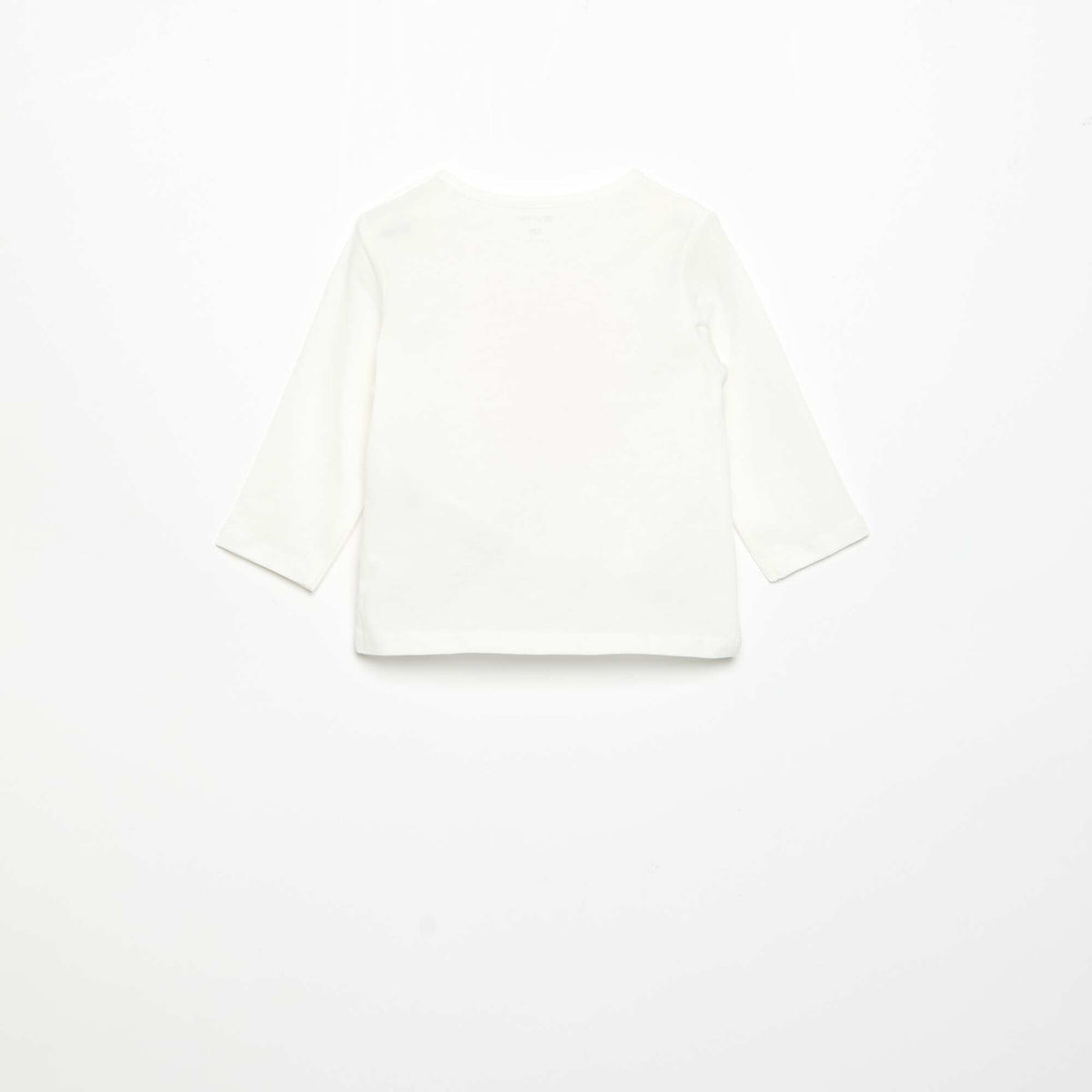 T-shirt à manches longues imprimé BLANC