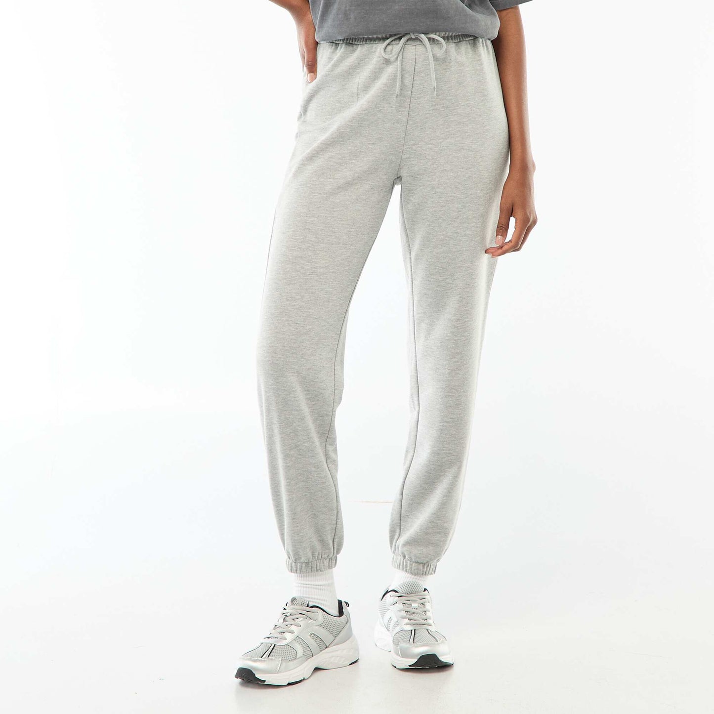 Pantalon jogging French terry femme GRIS