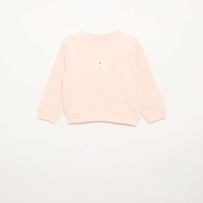Sweat à manches longues avec imprimé ROSE