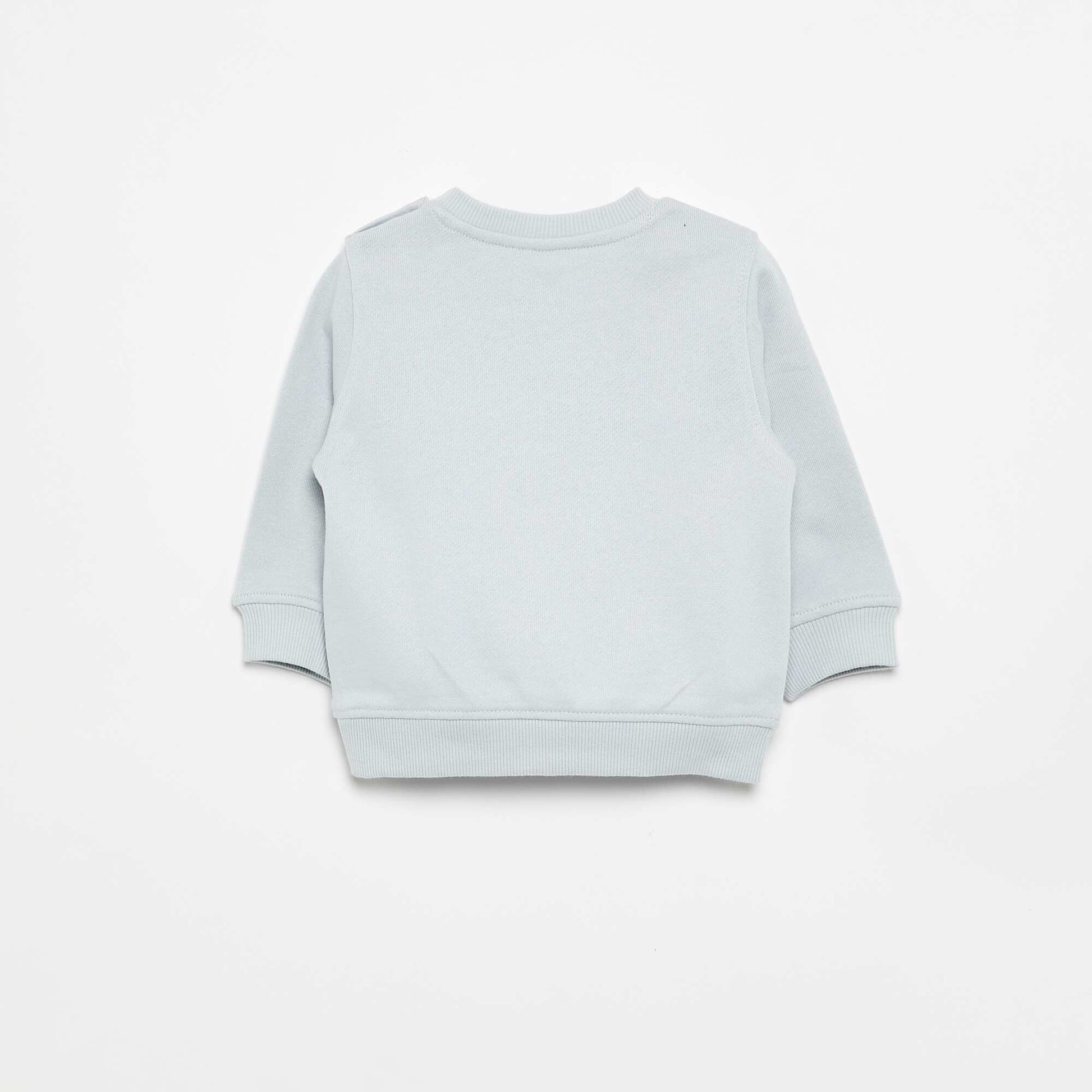 Sweat à manches longues avec imprimé BLEU