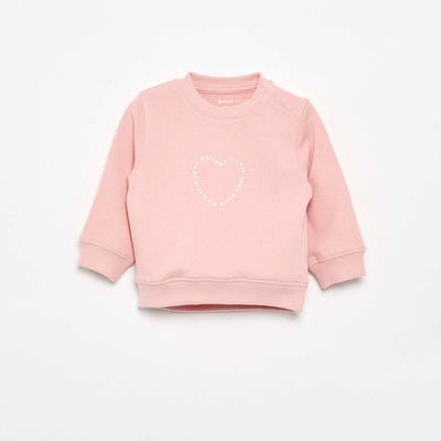 Sweat à manches longues avec imprimé ROSE