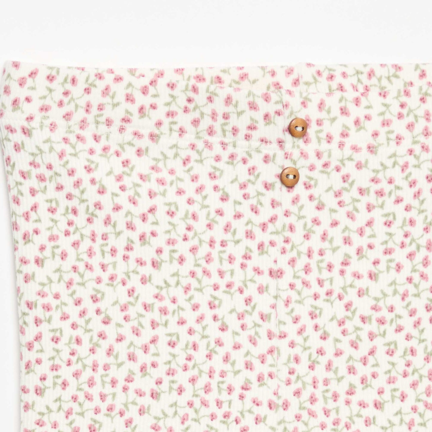 Legging long côtelé à motif BLANC