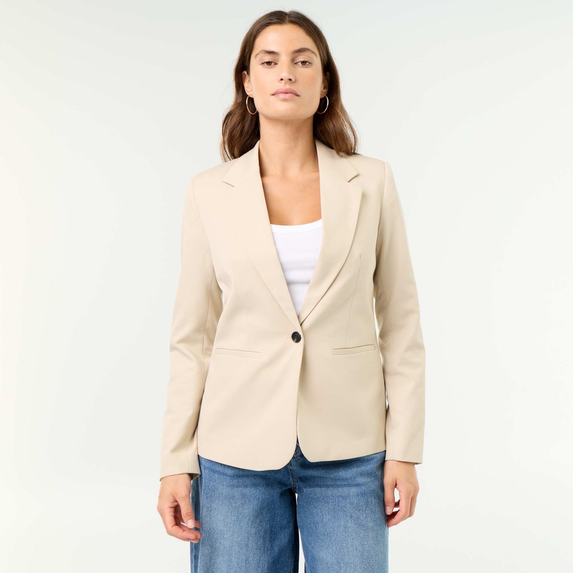 Veste de tailleur à manches longues BEIGE