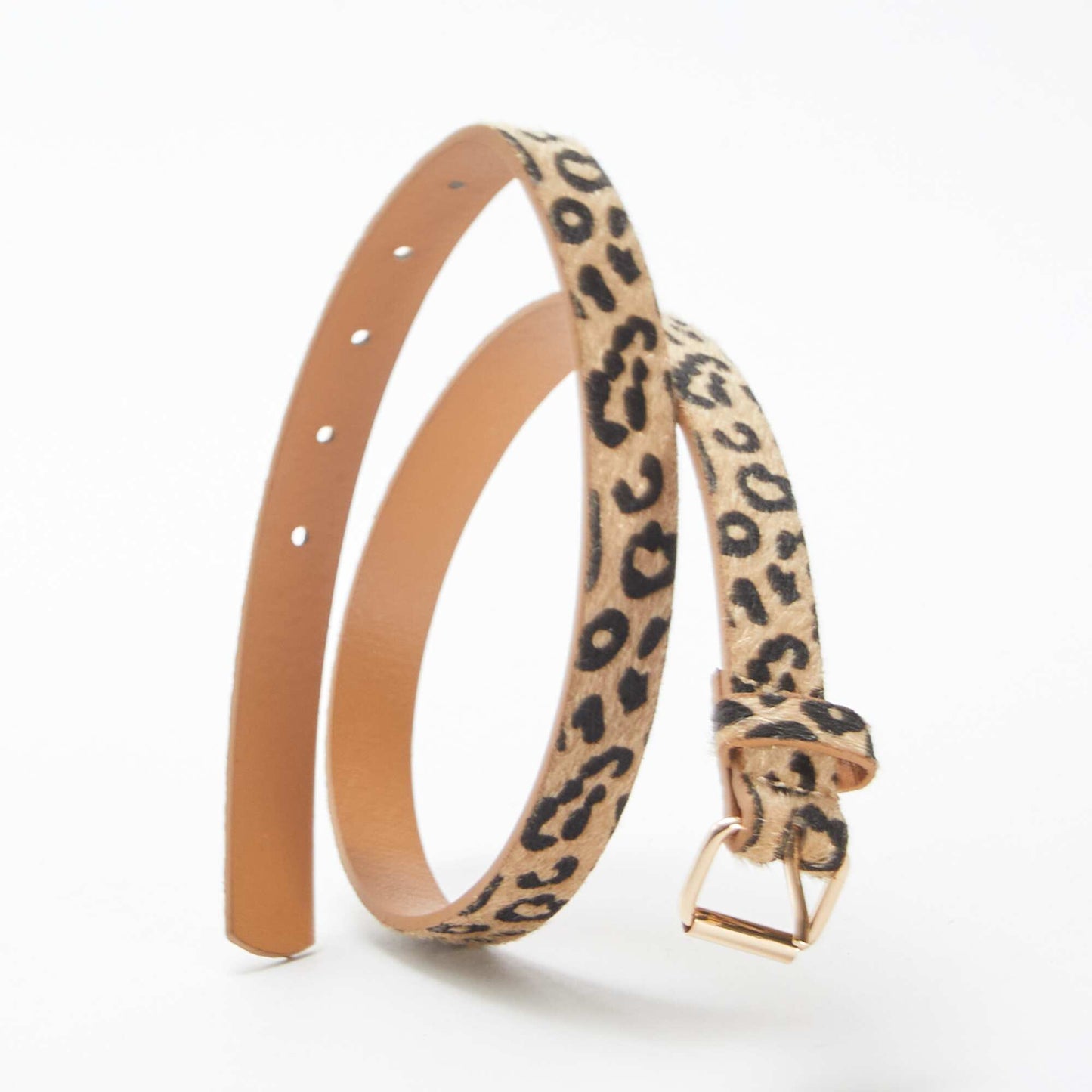 Ceinture fine imprimé léopard LéOPARD