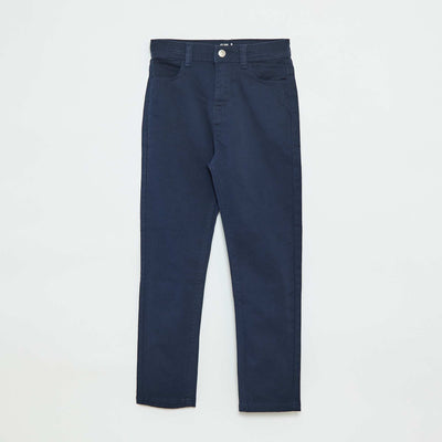 Pantalon slim - coupe ajustée 4 poches BLEU
