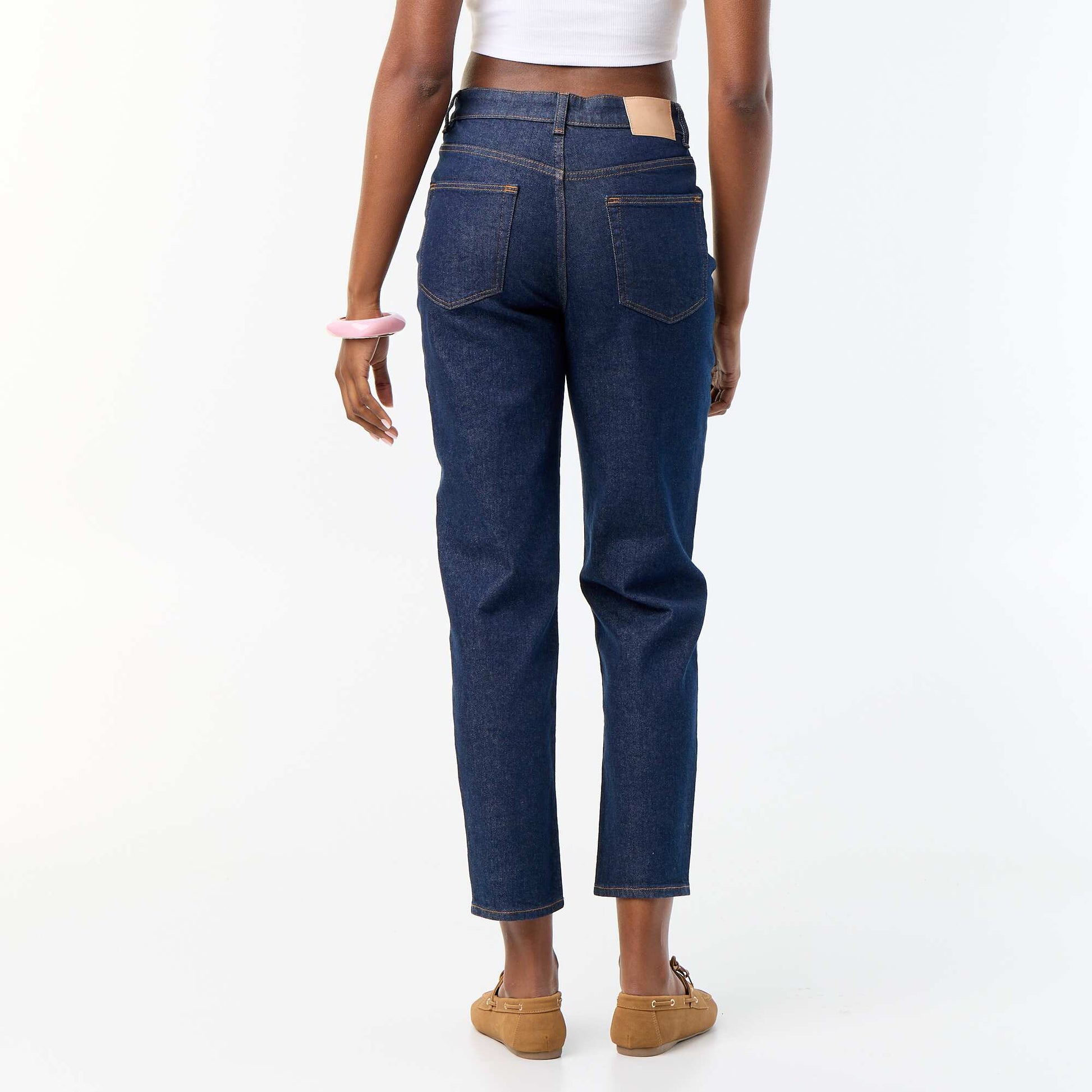 Jean coupe mom - L30 BLEU