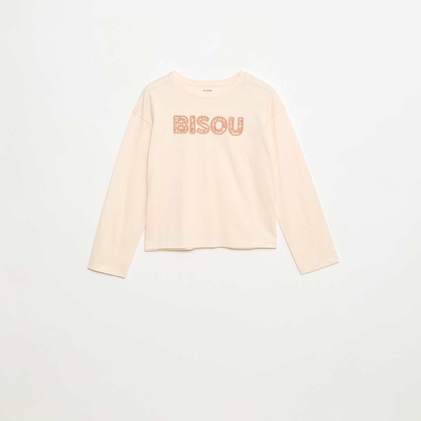 T-shirt manches longues avec sequins ROSE