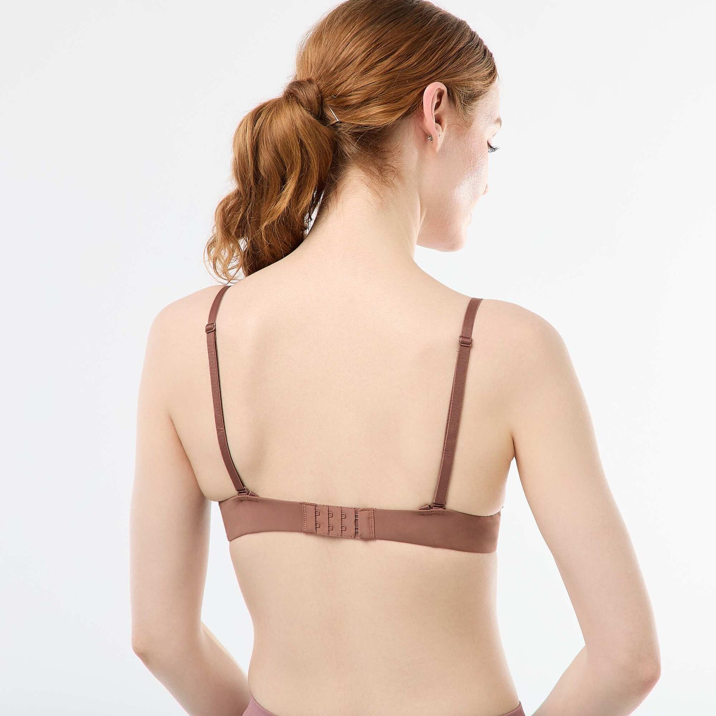Soutien-gorge push-up invisible en microfibre MARRON