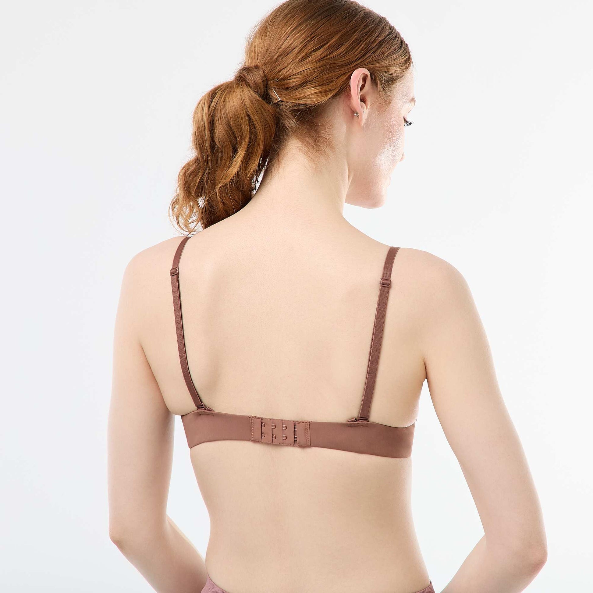Soutien-gorge push-up invisible en microfibre MARRON