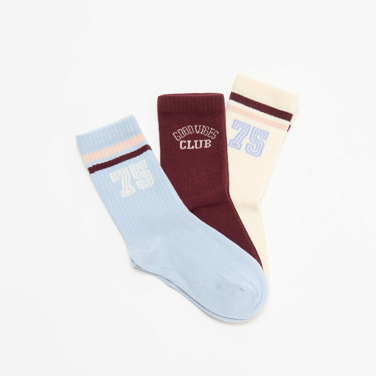 Lot de 3 paires de chaussette ROUGE