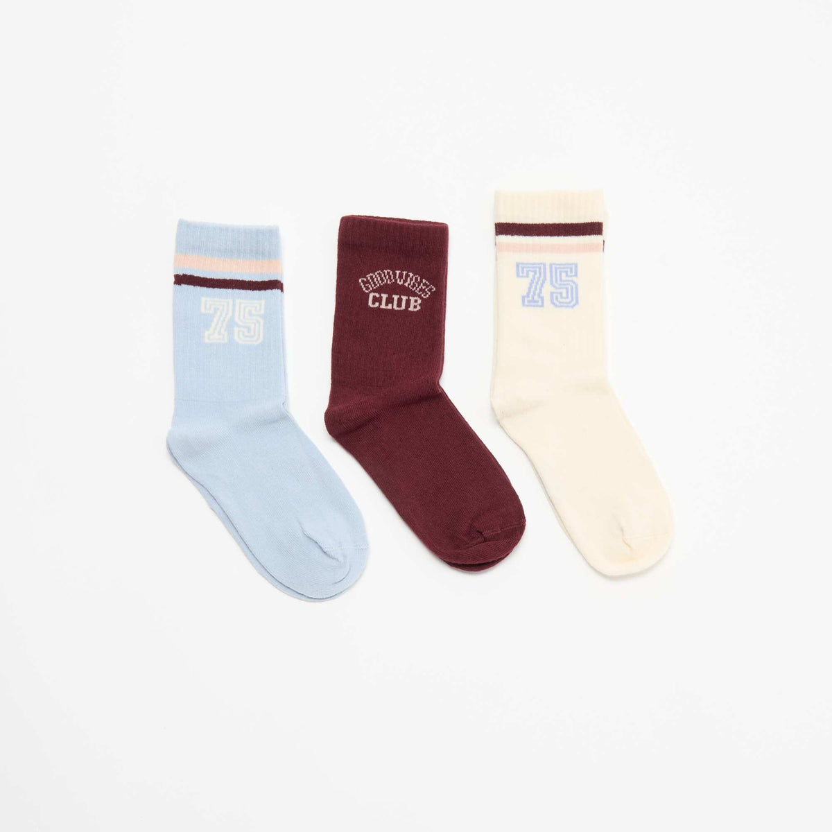 Lot de 3 paires de chaussette ROUGE