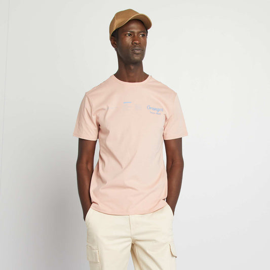 T-shirt imprimé recto/verso manches courtes ROSE