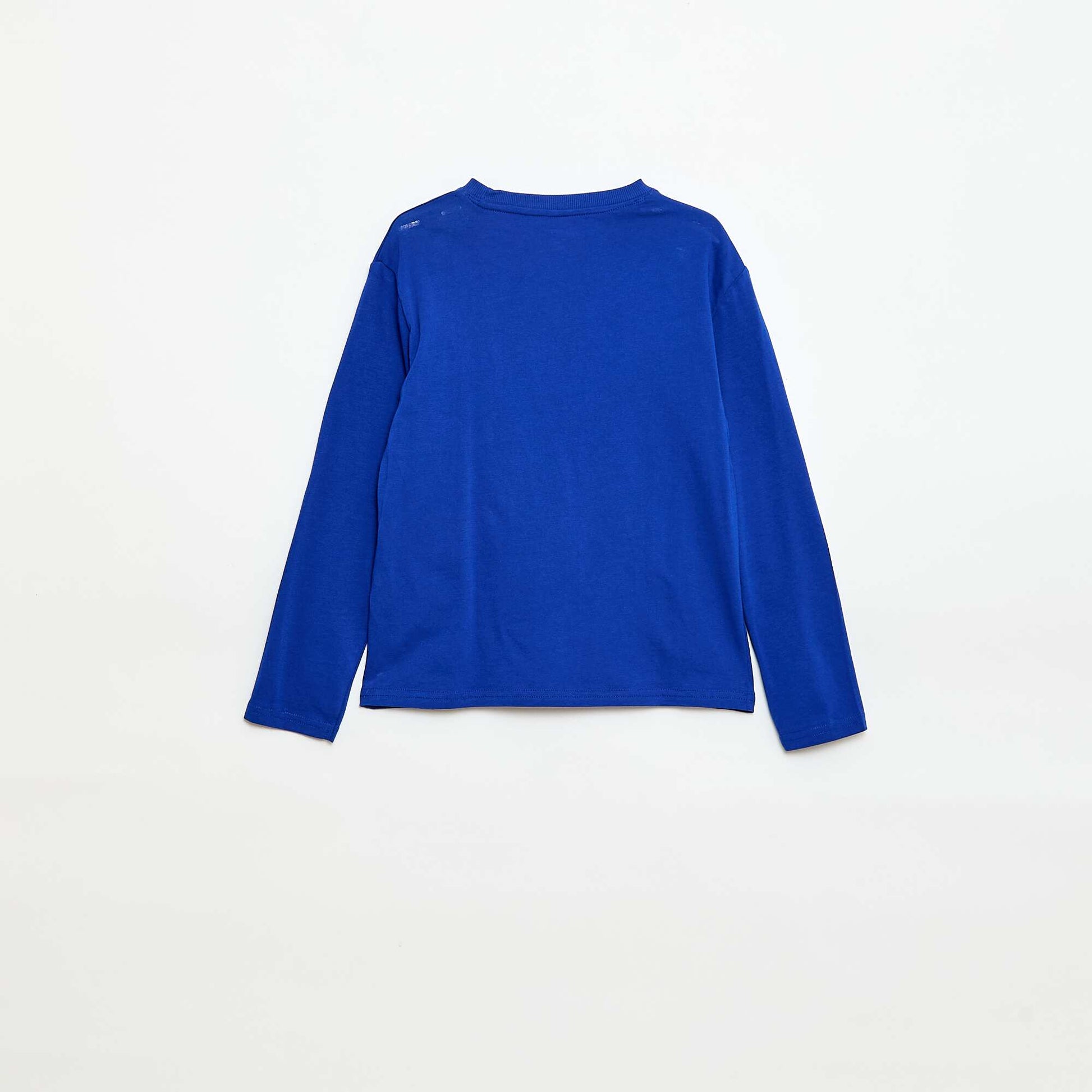 T-shirt imprimé à manches longues BLEU