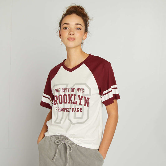 T-shirt campus cop V ROUGE