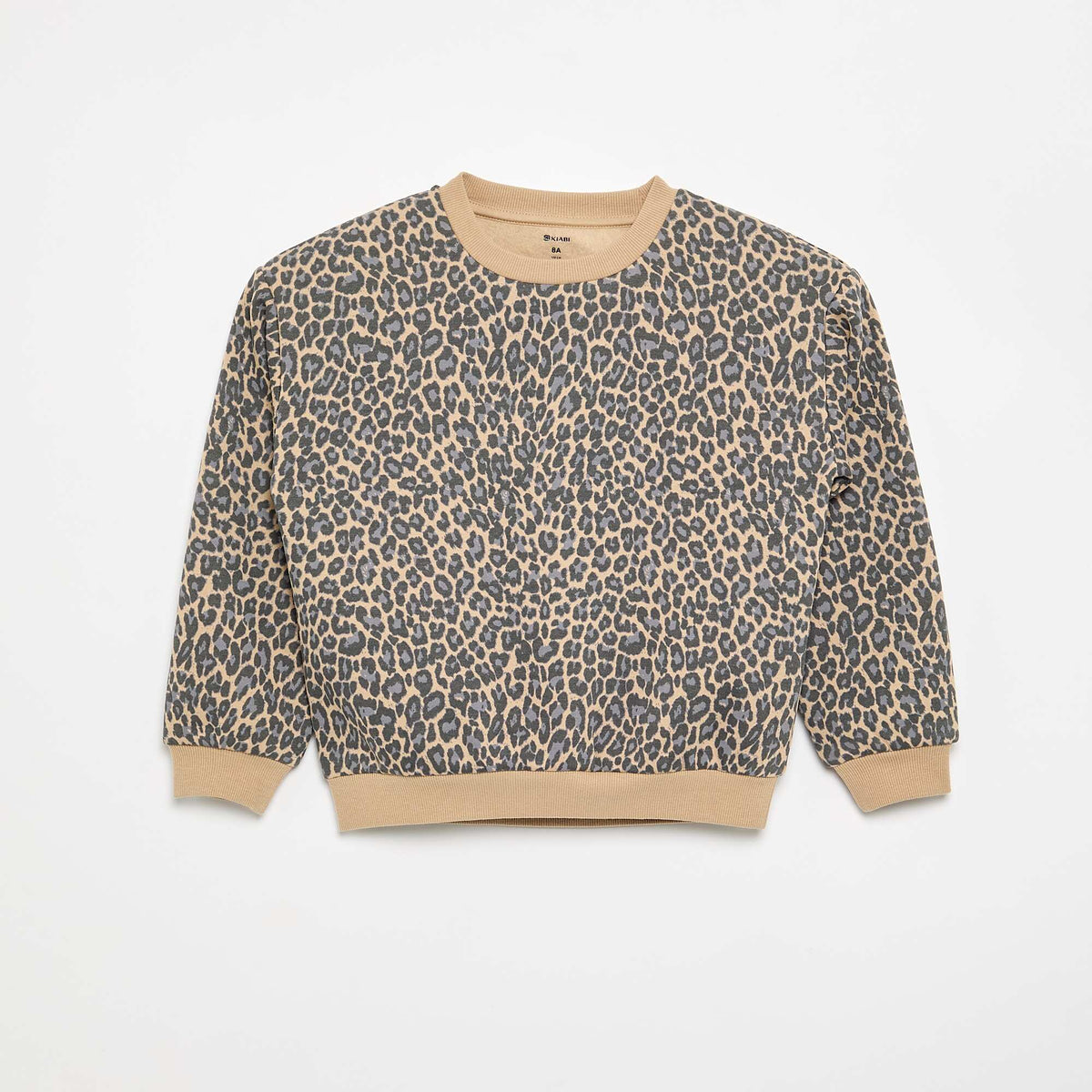 Sweat à manches longues avec imprimé BEIGE