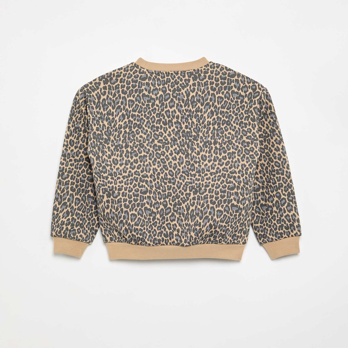 Sweat à manches longues avec imprimé BEIGE