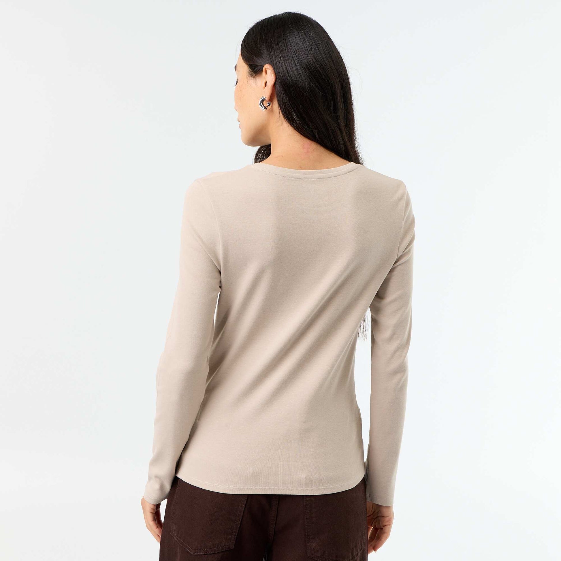 T-shirt à manches longues BEIGE