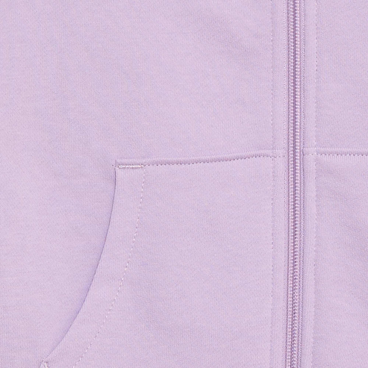Sweat uni zippé à capuche VIOLET