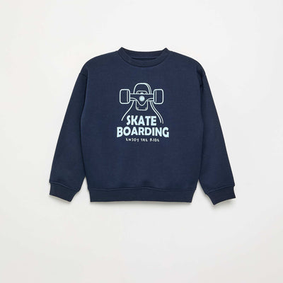 Sweat loose avec imprimé BLEU