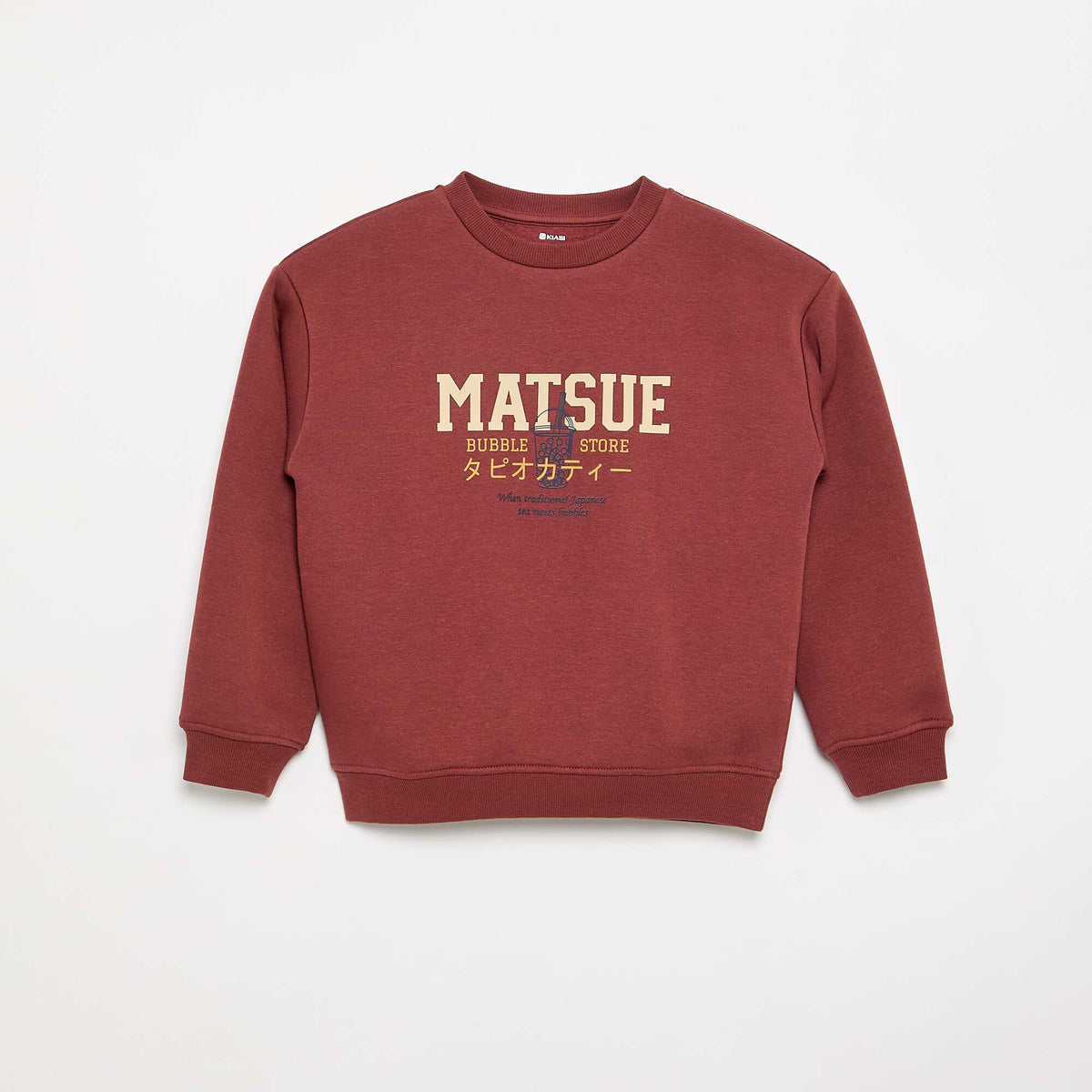 Sweat loose avec imprimé MARRON