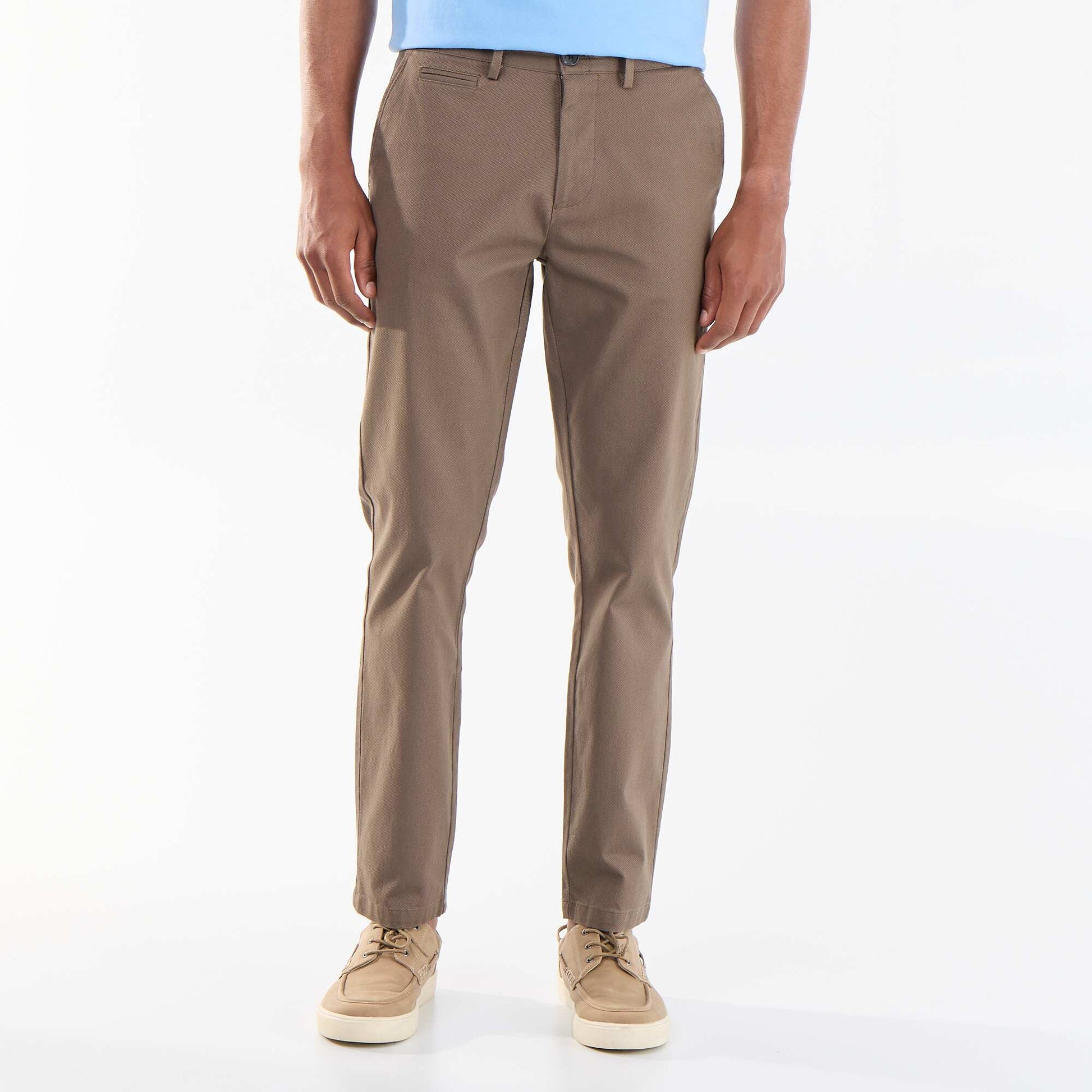 Pantalon chino en twill MARRON