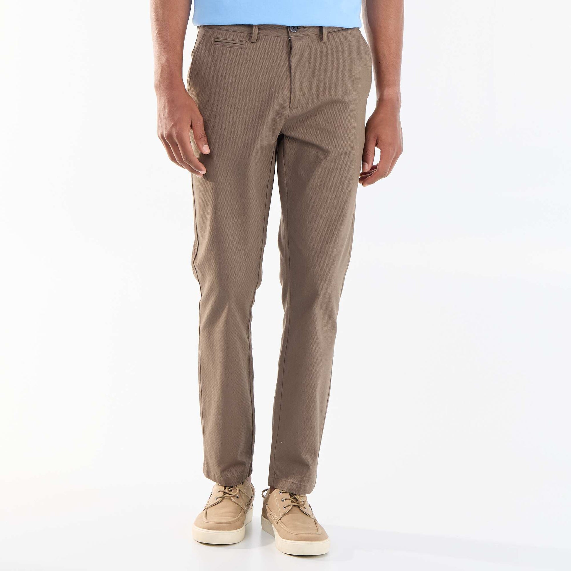 Pantalon chino en twill MARRON