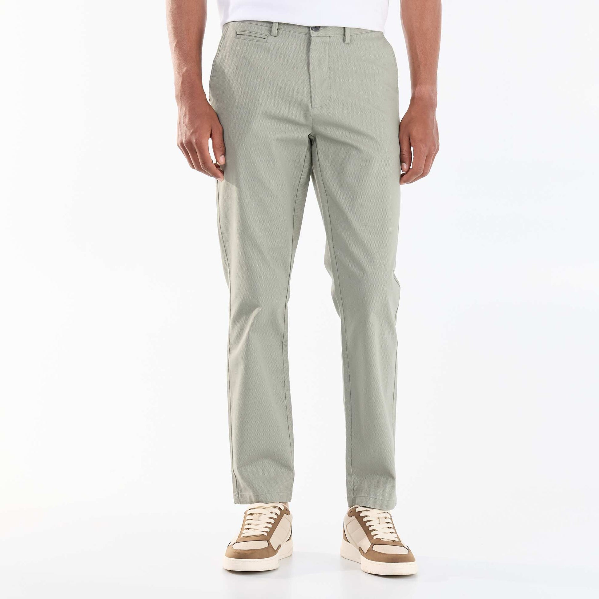 Pantalon chino en twill VERT