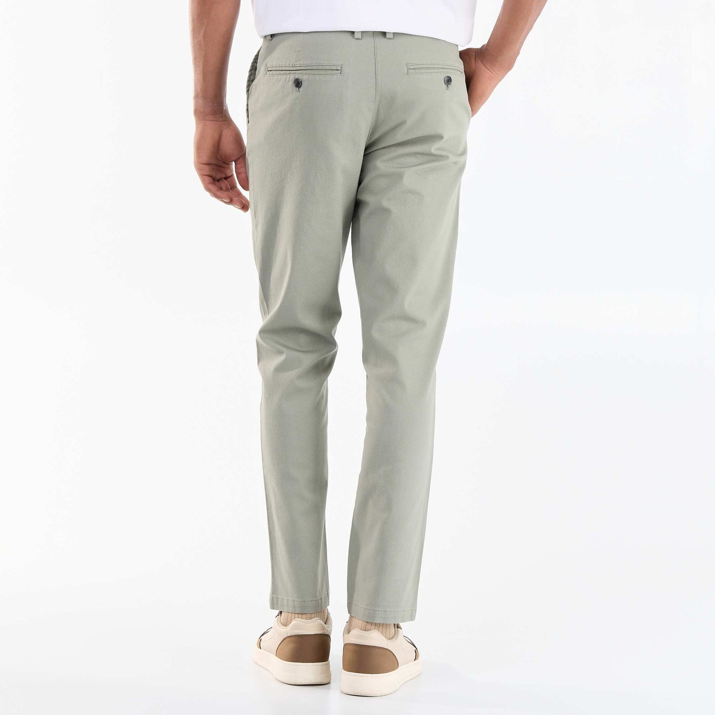 Pantalon chino en twill VERT