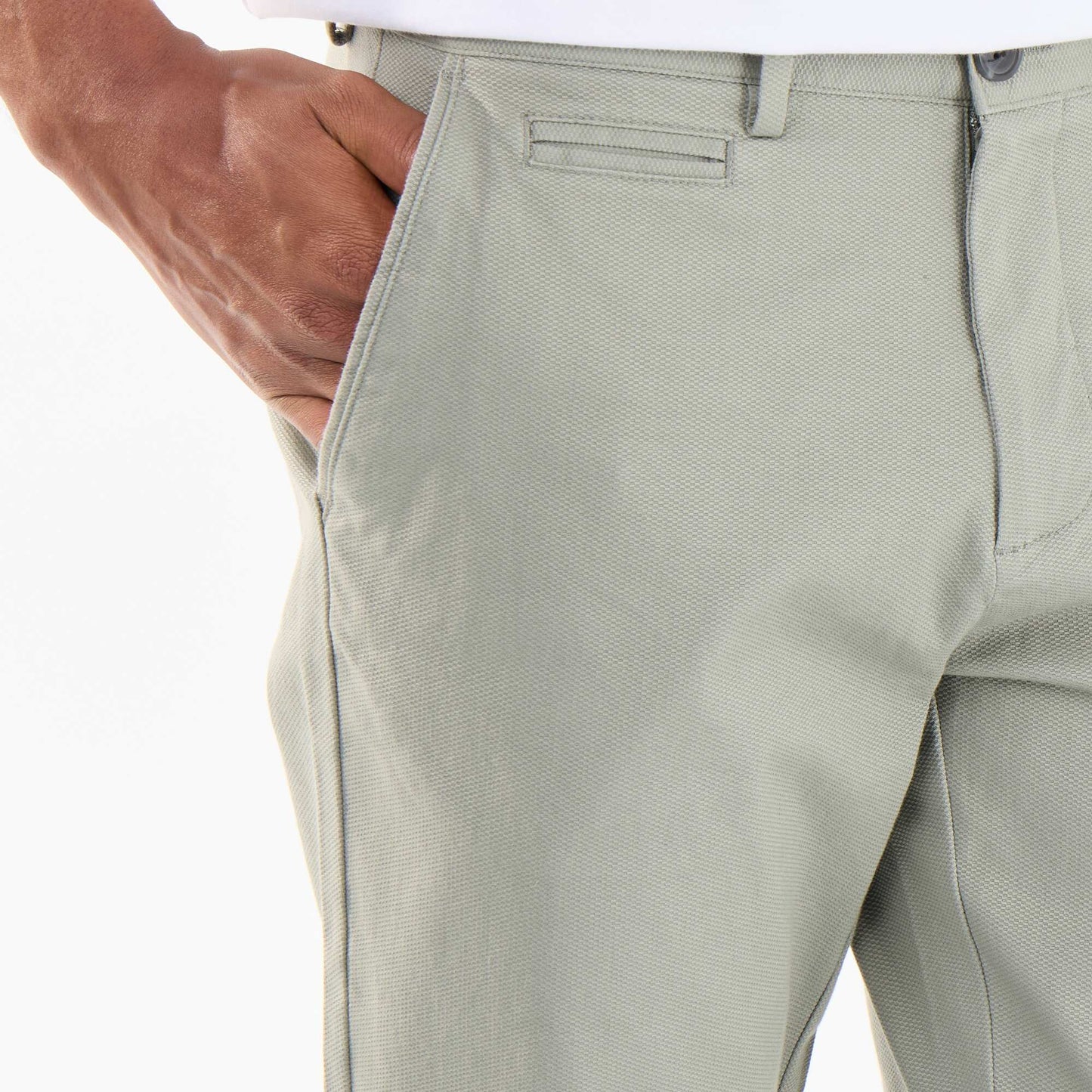 Pantalon chino en twill VERT