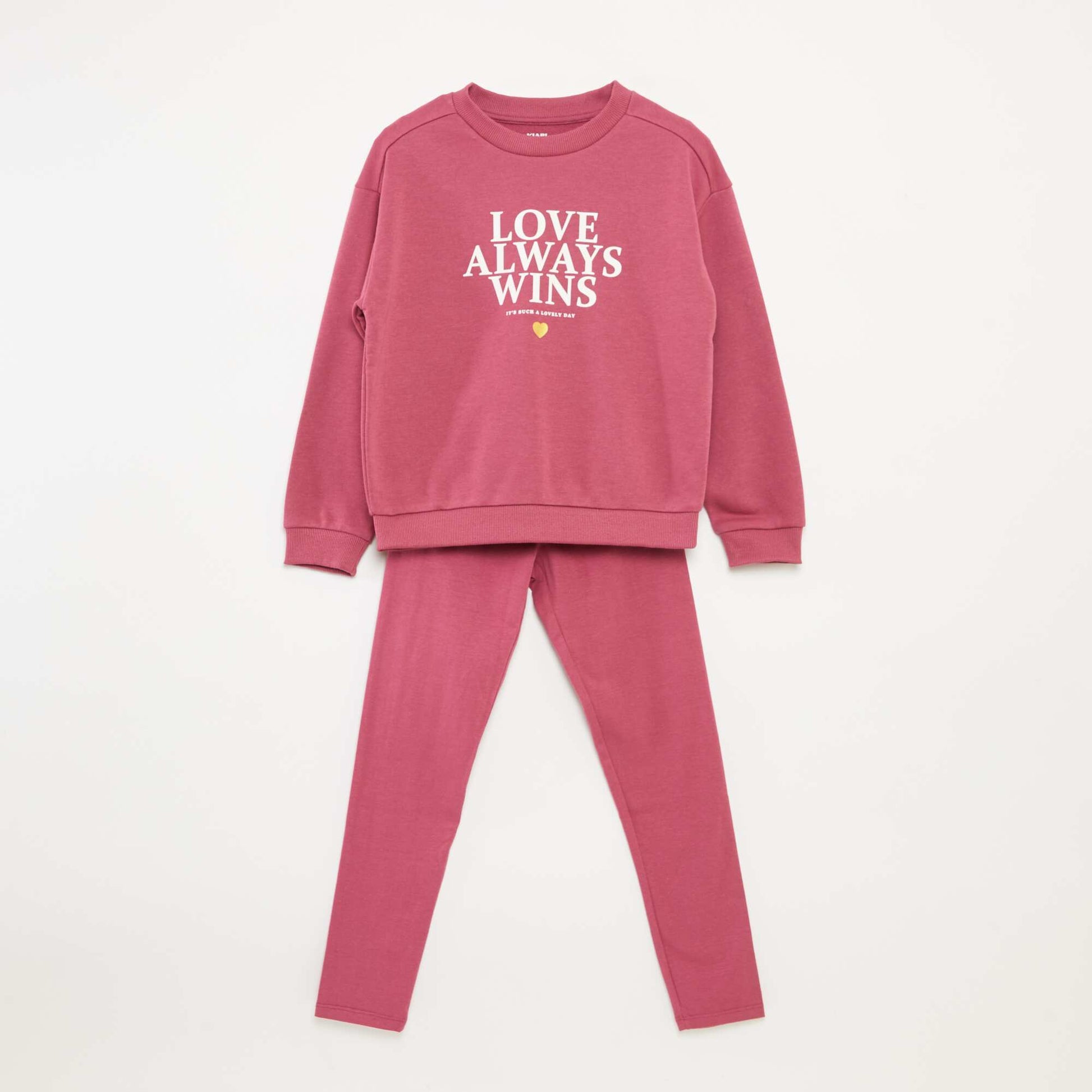Ensemble sweat legging imprimé pièces ROSE – Kiabi Tunisie