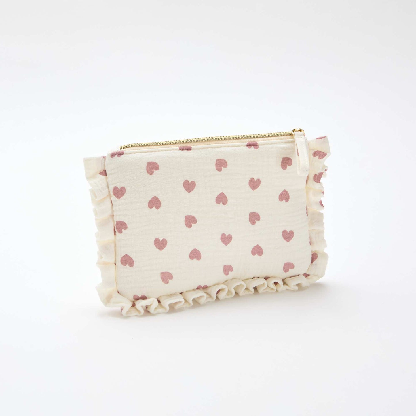 Trousse de toilette en gaze de coton BEIGE
