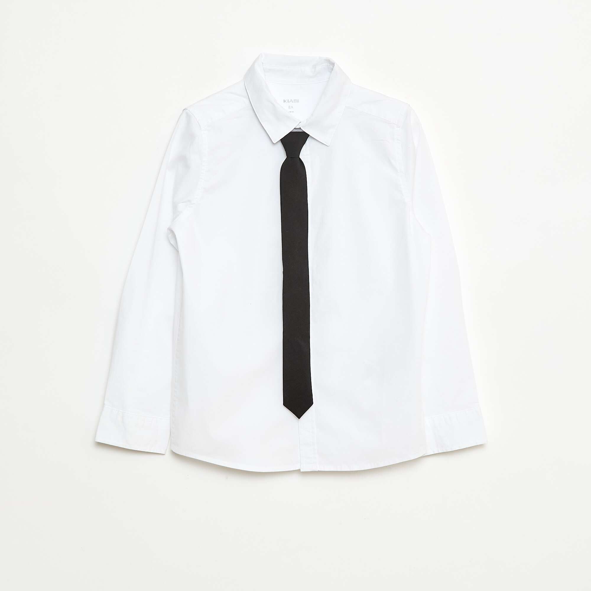 IN EXTENSO Chemise unie avec cravate garçon pas cher