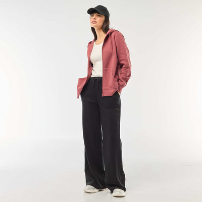 Jogging uni en coton NOIR