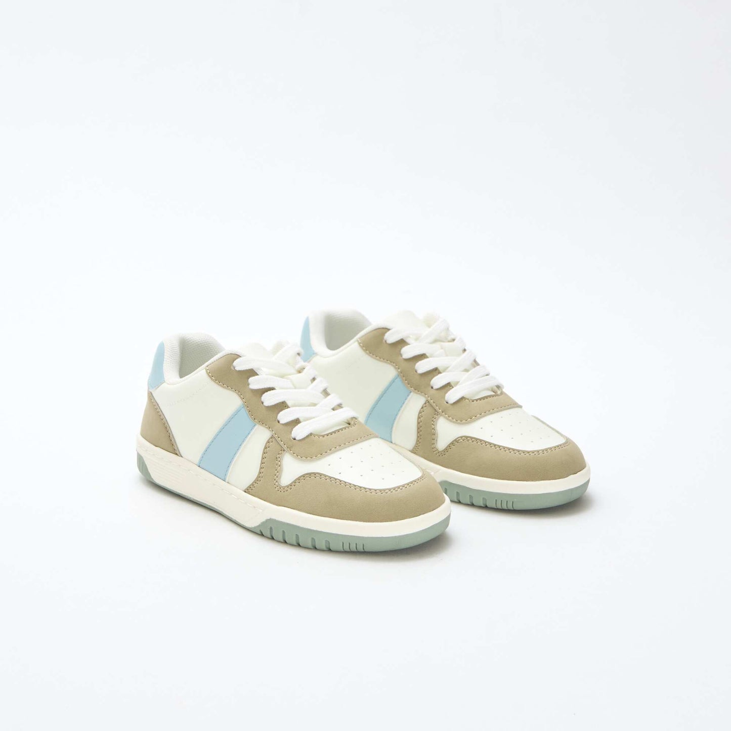 Baskets basses renforcées tricolore KAKI