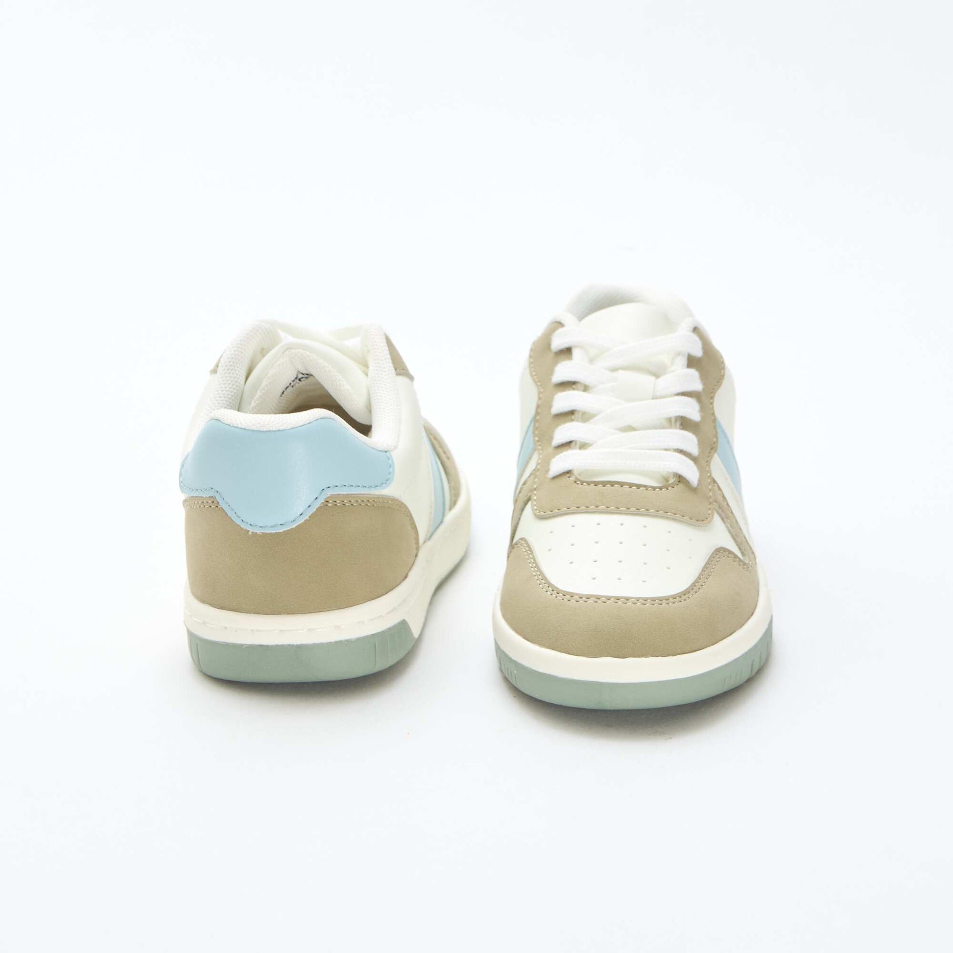 Baskets basses renforcées tricolore KAKI