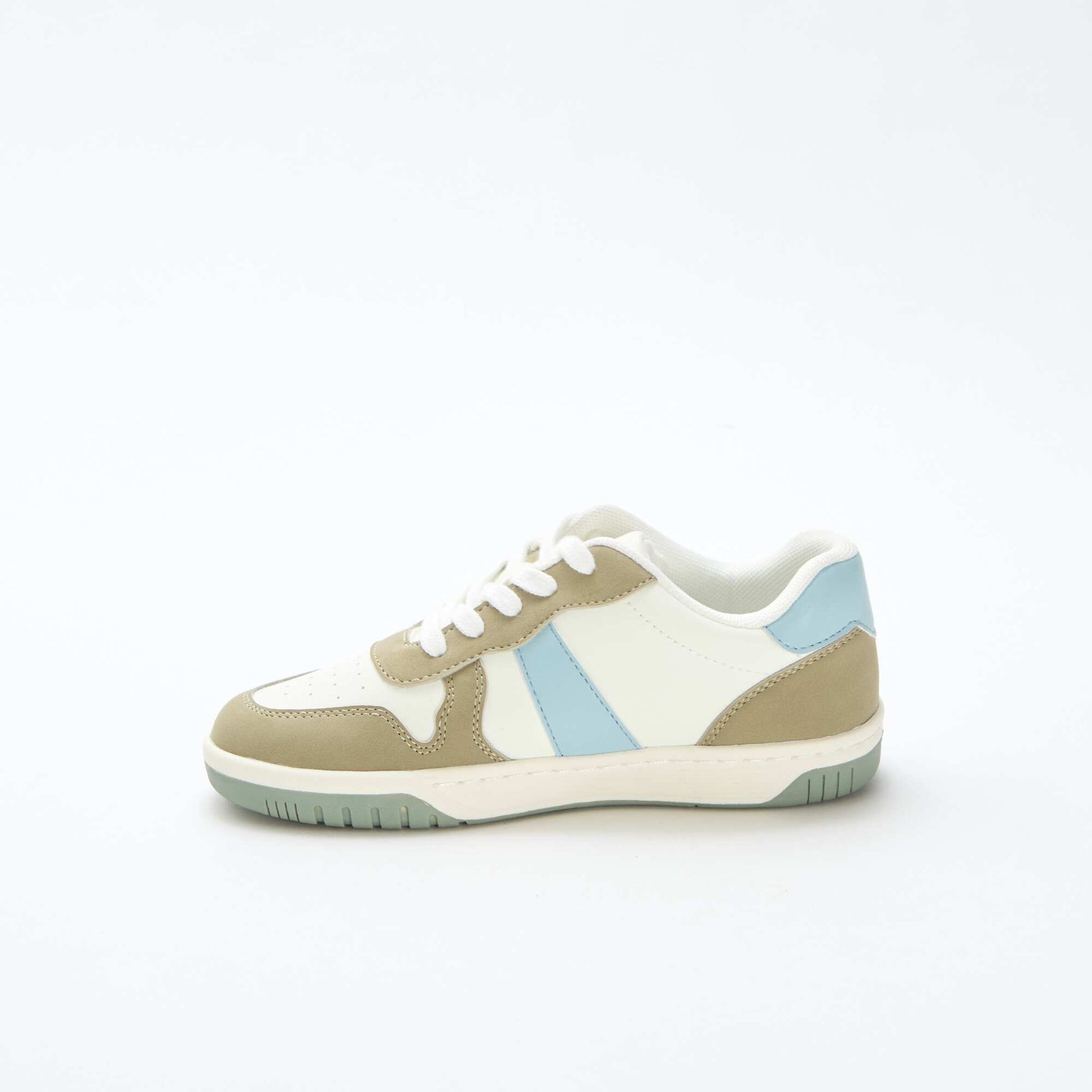 Baskets basses renforcées tricolore KAKI
