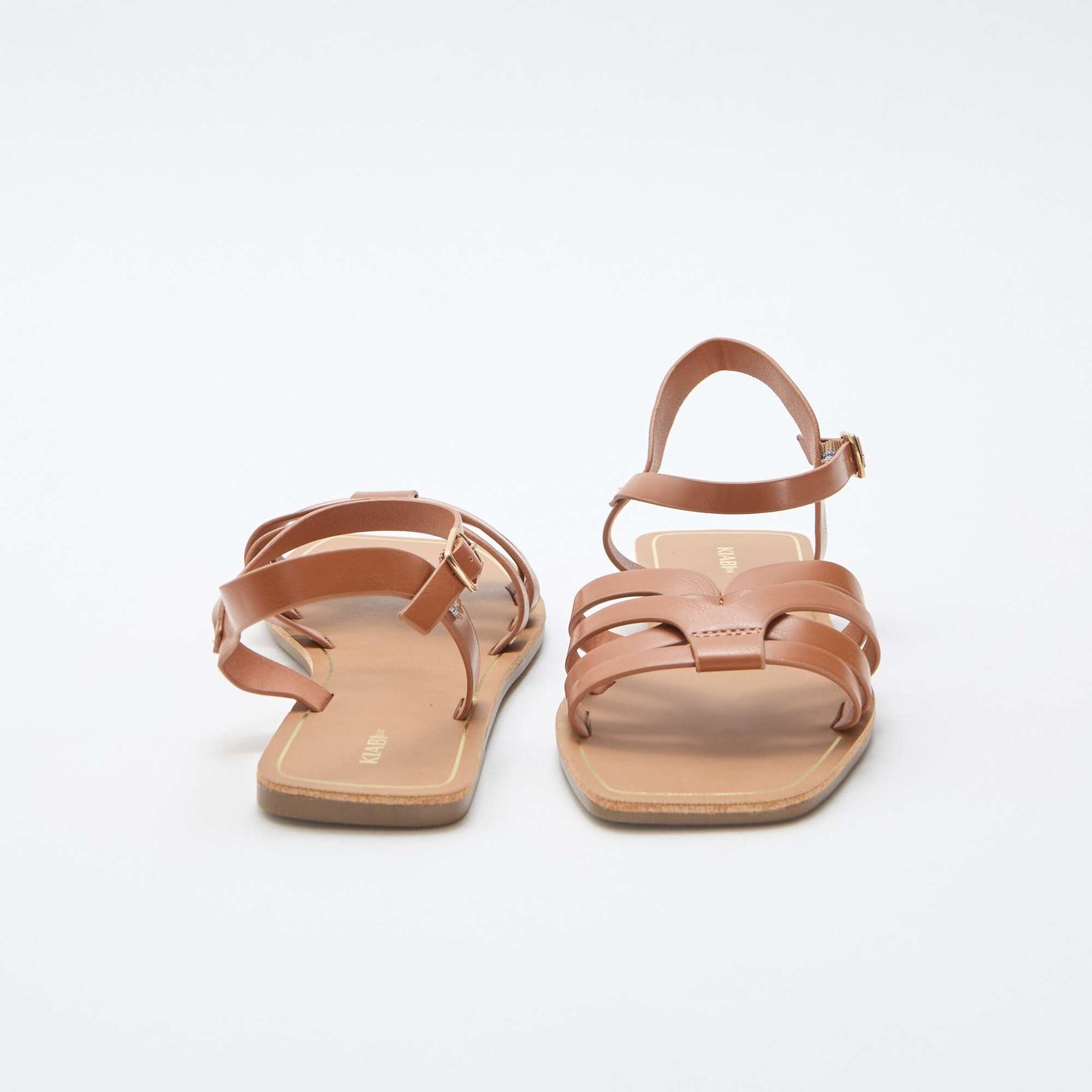 Sandales en bride croisée MARRON