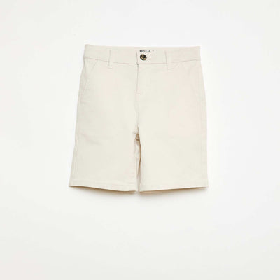 Bermuda chino en twill BLANC