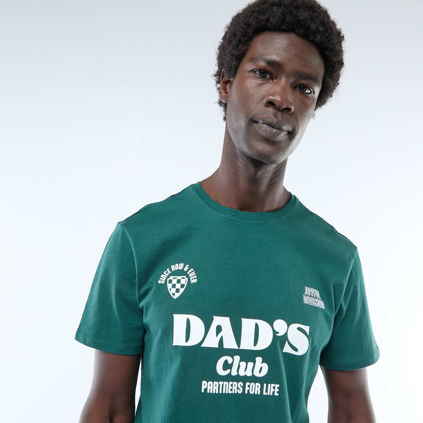 T-shirt en jersey manches courtes imprimé recto/verso VERT