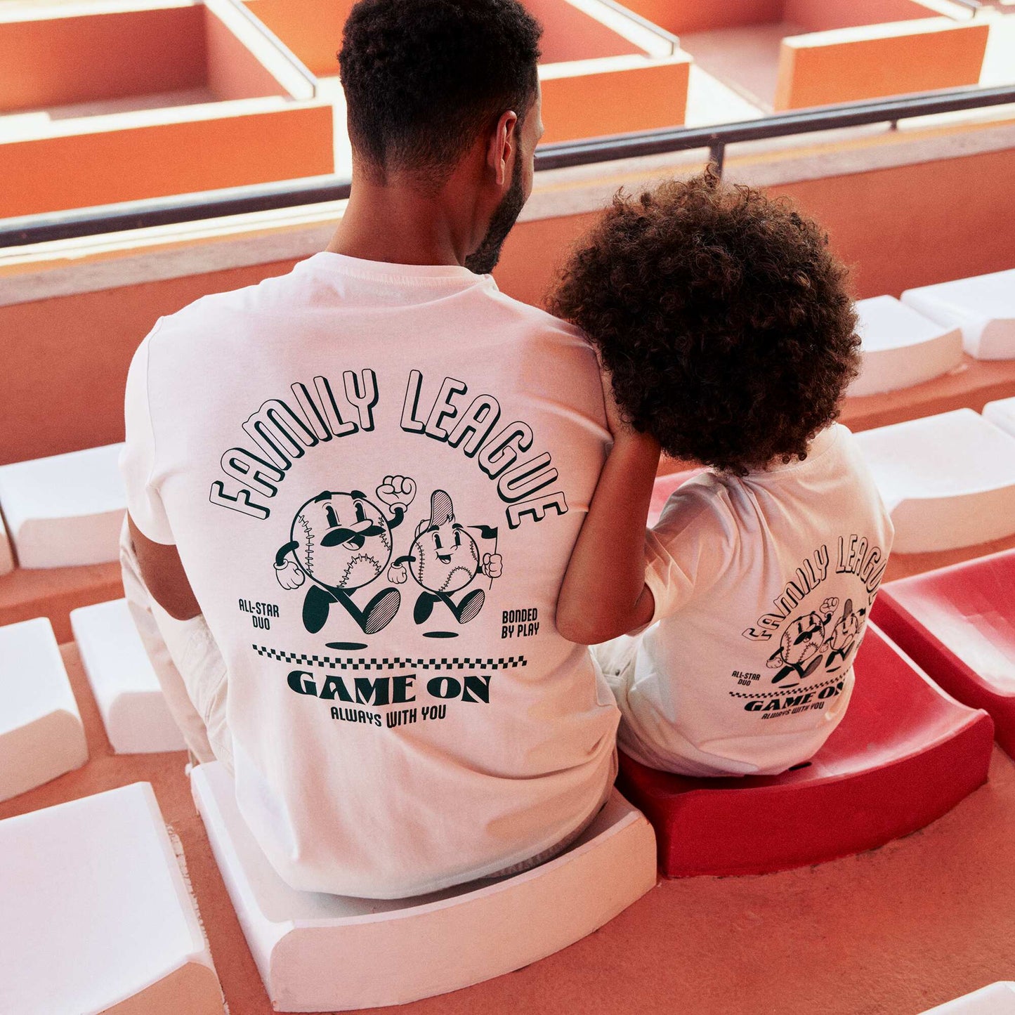 T-shirt en jersey manches courtes imprimé recto/verso BLANC