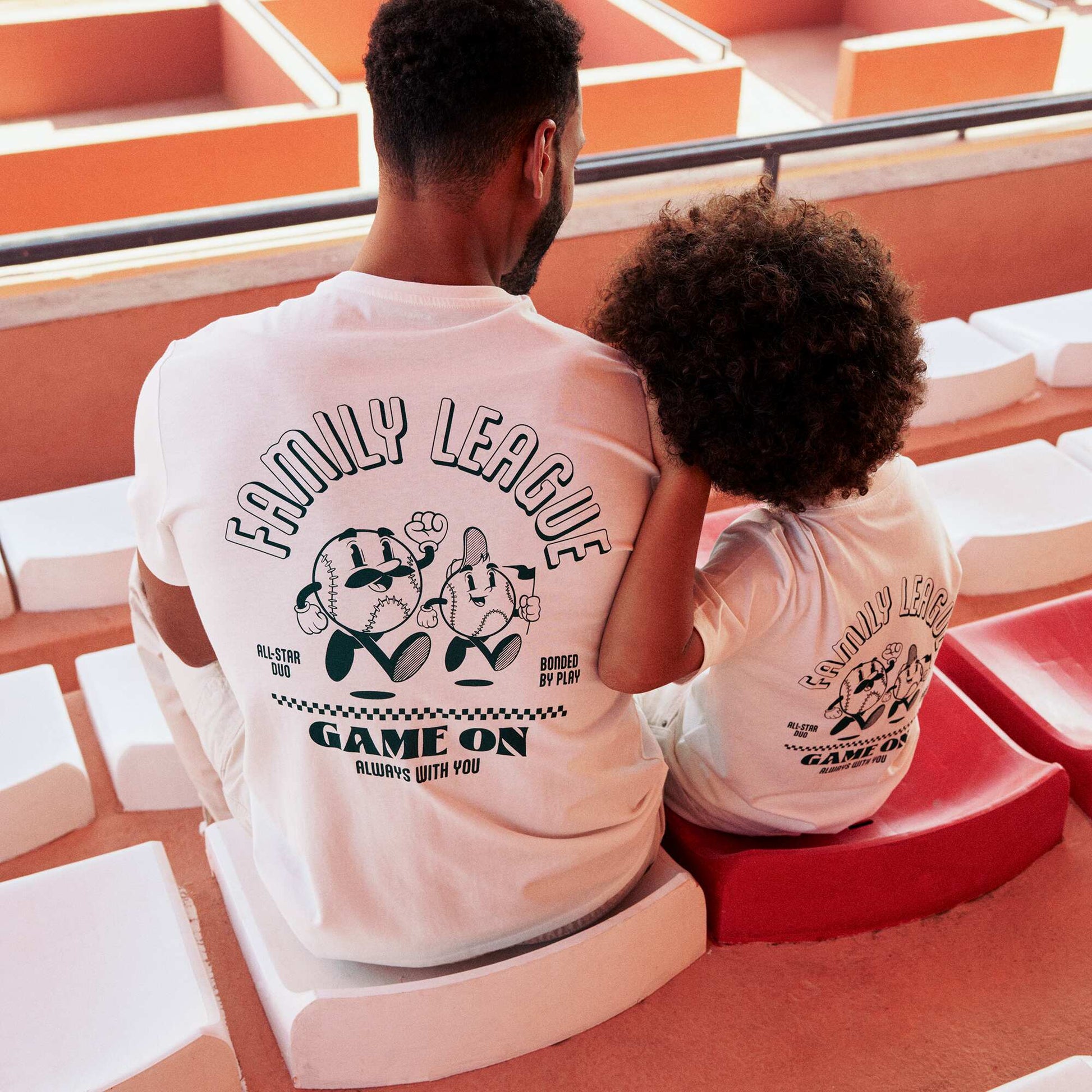 T-shirt en jersey manches courtes imprimé recto/verso BLANC