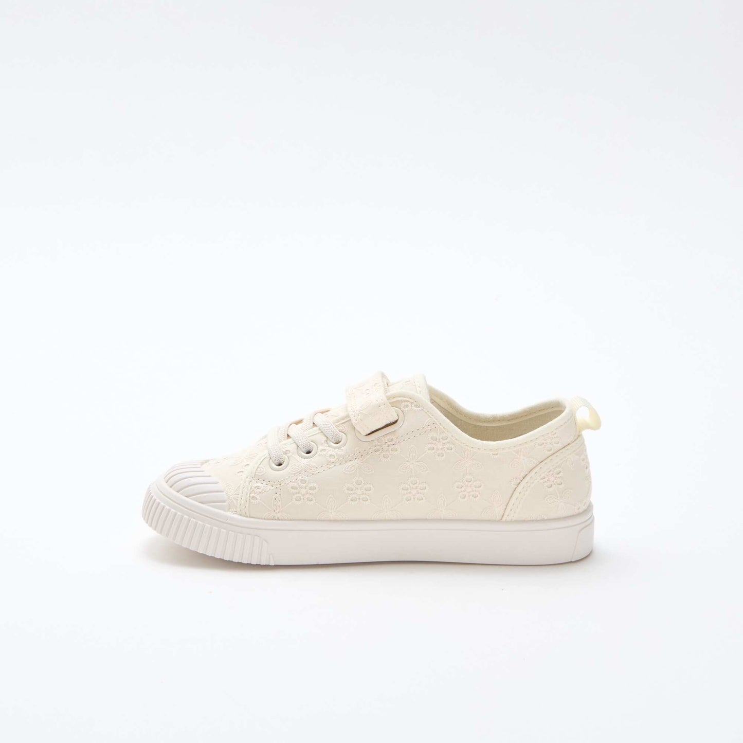 Baskets en toile imprimé damiers BEIGE