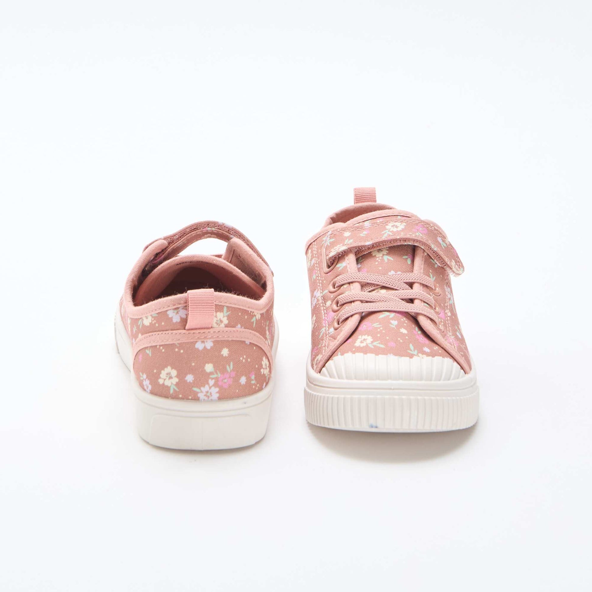 Baskets en toile imprimé fleurs ROSE